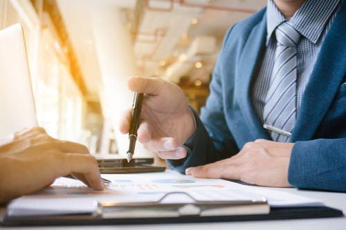 man with pen