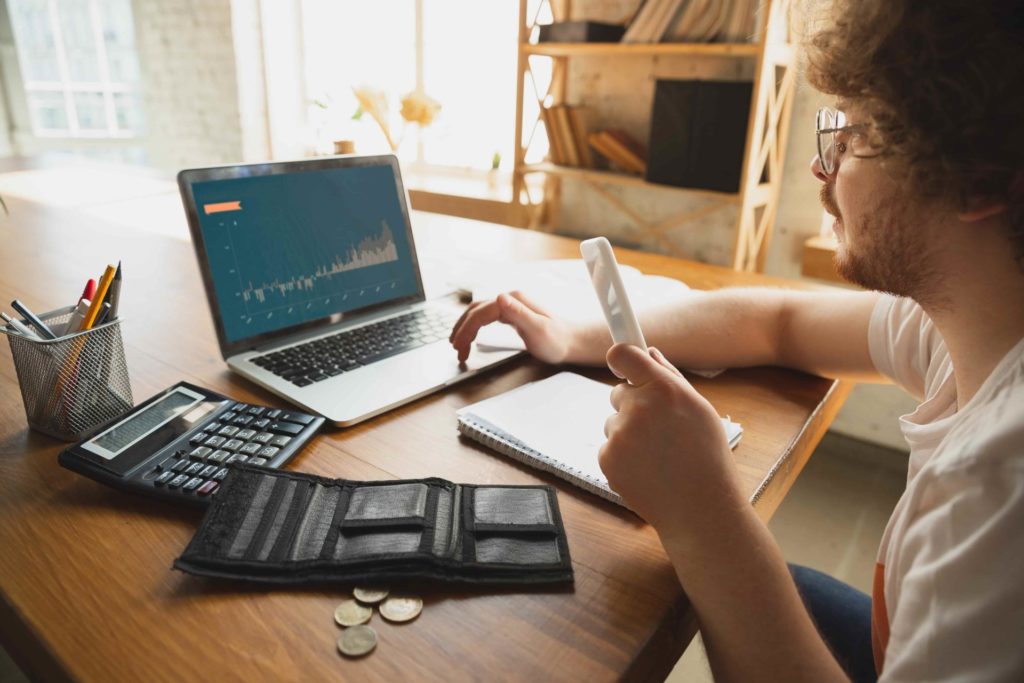 boy working on laptop